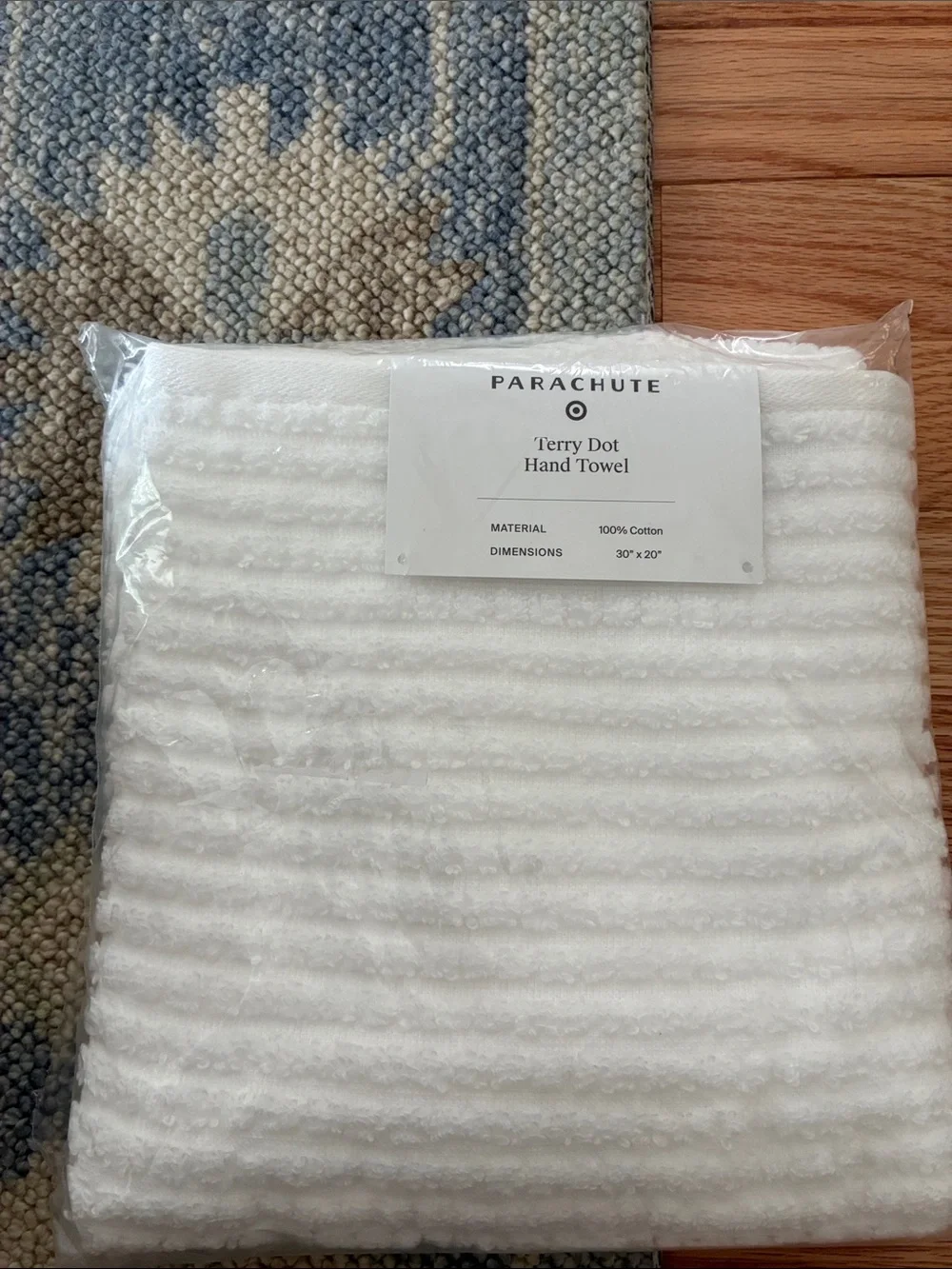Parachute Terry Dot Hand Towels •White•